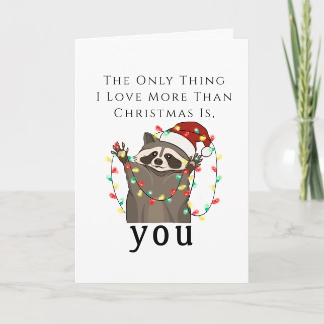 Carte Salutation de Noël Je veux que vous soyez heureux  (Devant)