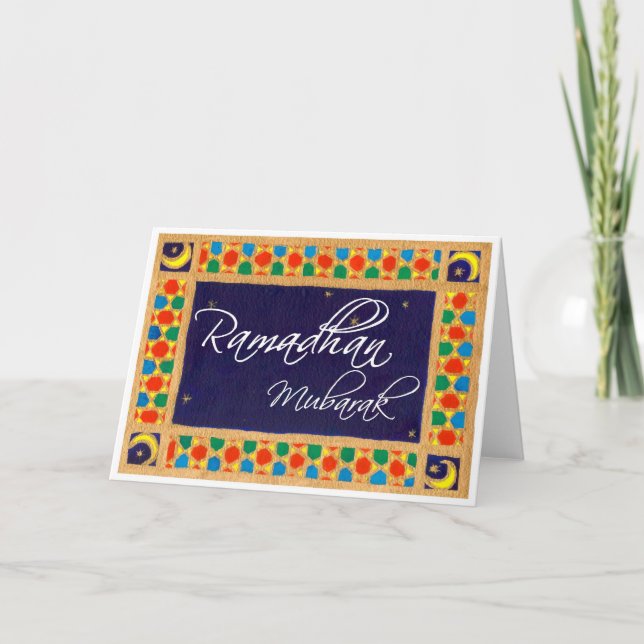 Carte Salutation de Ramadhan Mubarak (Devant)