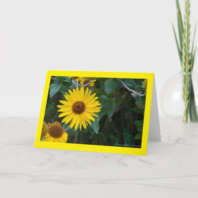 Carte Salutation de tournesol (Devant)