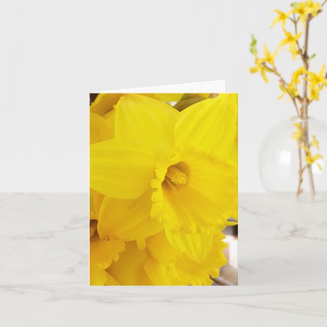 Carte Salutation florale blanche (Fleur jaune)