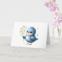 Salutation Fluffy Bluebird Fleur sauvage à toutes 