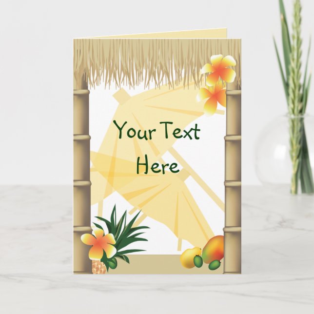 Carte Salutation Hawaiian Tropical Luau Party (Devant)