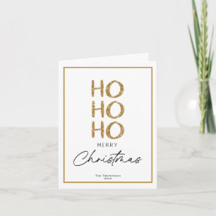 Carte Salutation moderne minimaliste de Noël Foil