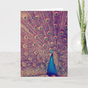 Carte Salutation Peacock