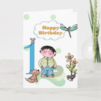 Carte Salutation pour le premier anniversaire