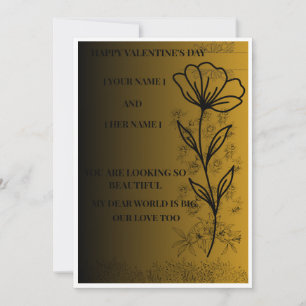 Carte Salutation Romantique Minimale d'Amour