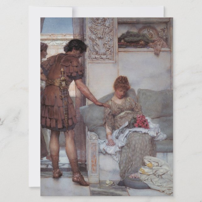 Carte Salutation silencieuse (par Lawrence Alma-Tadema) (Devant)