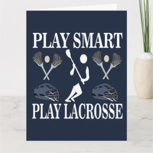 Carte Salutation sportive Lacrosse Player