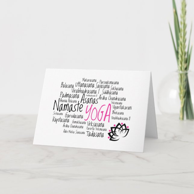 Carte Salutation Yoga inspiré (Devant)