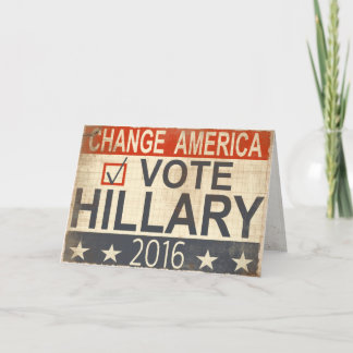 Carte Salutations 2016 d'élection de Hillary Clinton de