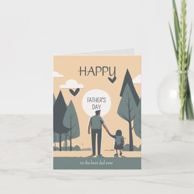 Carte Salutations au Meilleur Papa du Monde, Aimable et  (Devant)