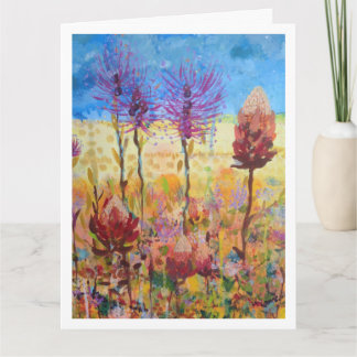Carte Salutations australiennes d'art de fleur sauvage