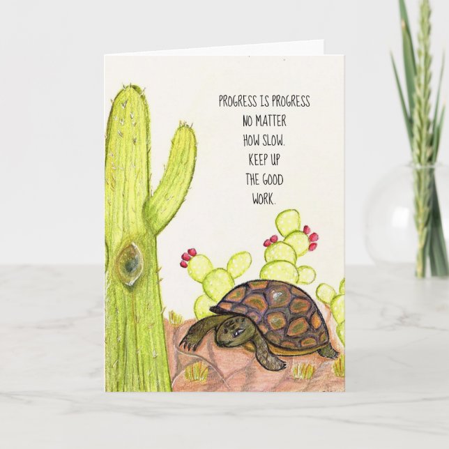 Carte Salutations aux tortues (Devant)