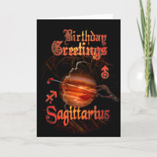 Carte Salutations d'anniversaire de zodiaque de