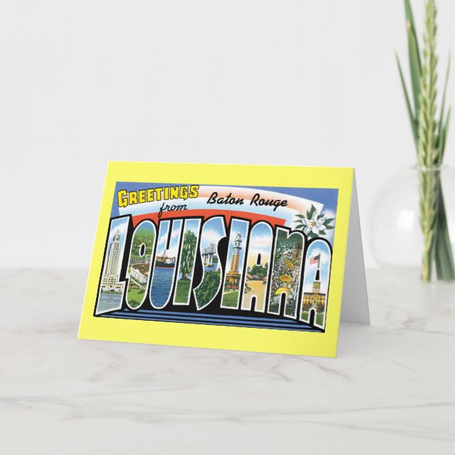 Carte Salutations de Baton Rouge, Louisiane (Devant)