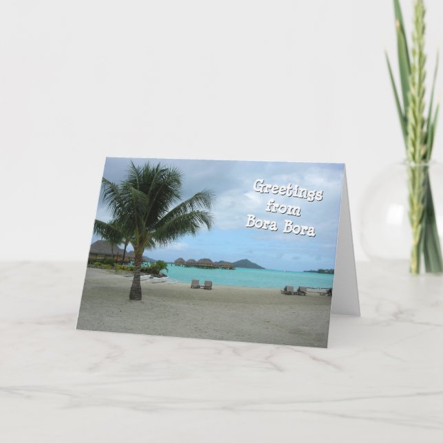 Carte Salutations de Bora Bora (Devant)