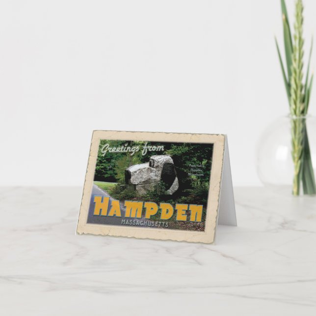 Carte Salutations de Hampden MA (Puppy rock) (Devant)