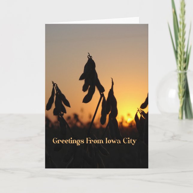 Carte Salutations de Iowa City, Soja pour toutes occasio (Devant)