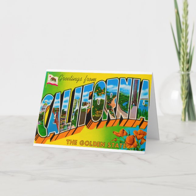 Carte Salutations de la Californie (Devant)