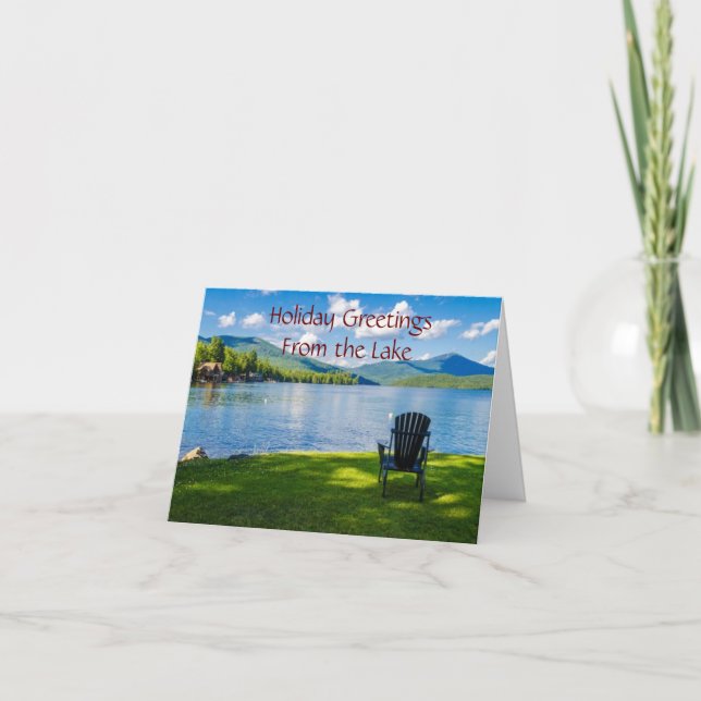 CARTE **SALUTATIONS DE LAC** POUR NOËL ET NOUVELLE ANNÉE (Devant)