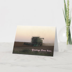 Carte Salutations de l'Iowa, Combattez au coucher du sol