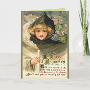 Carte Salutations de lutin de Halloween