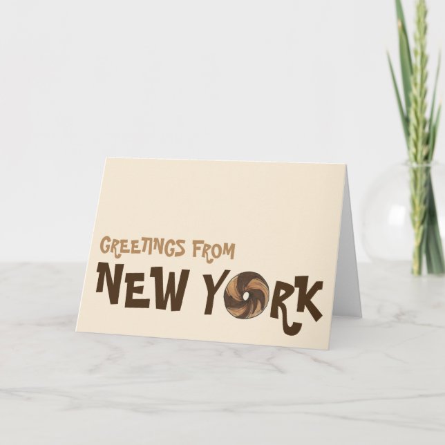 Carte Salutations de New York Marble Rye Bagel NYC (Devant)