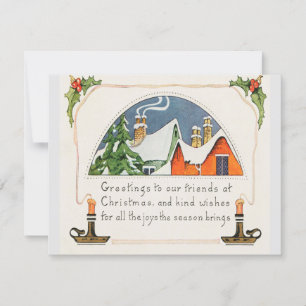 Carte Salutations de Noël à nos amis