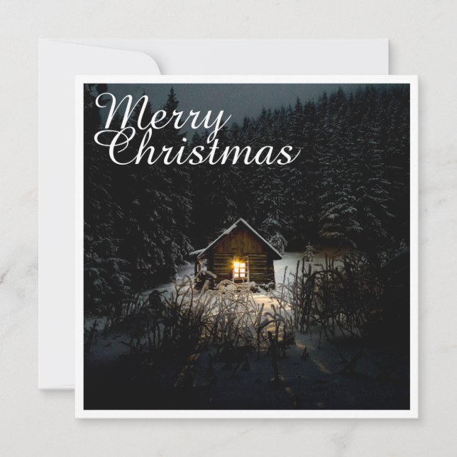 Carte Salutations de Noël avec Witch House (Devant)
