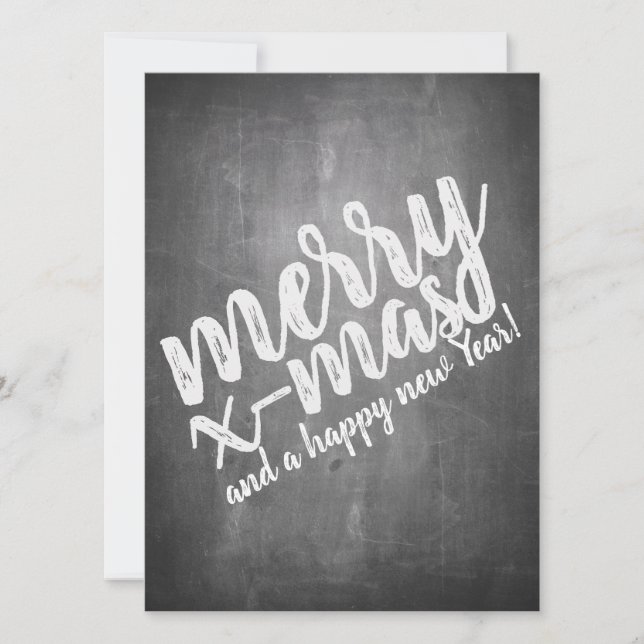 Carte Salutations de Noël sur le tableau de la Marche (Devant)