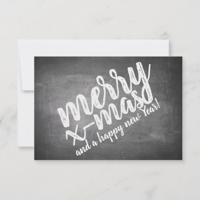 Carte Salutations de Noël sur le tableau de la Marche (Devant)