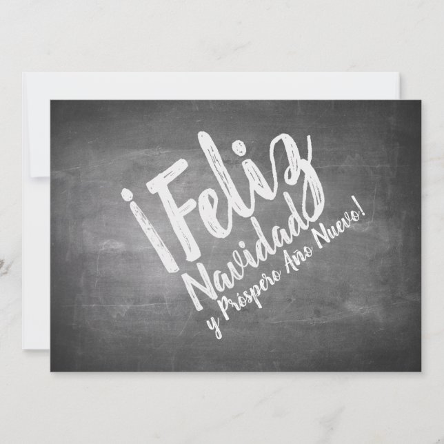 Carte Salutations de Noël sur le tableau noir (Devant)