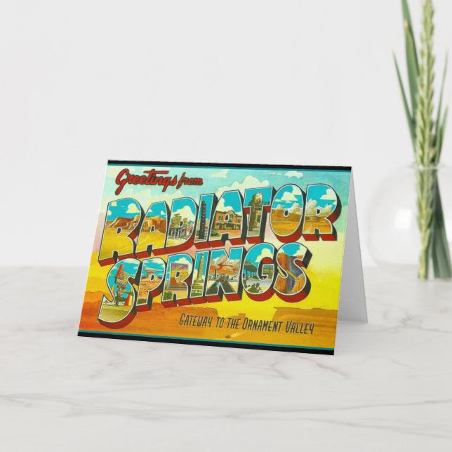Carte Salutations de Radiator Springs Arizona (Devant)