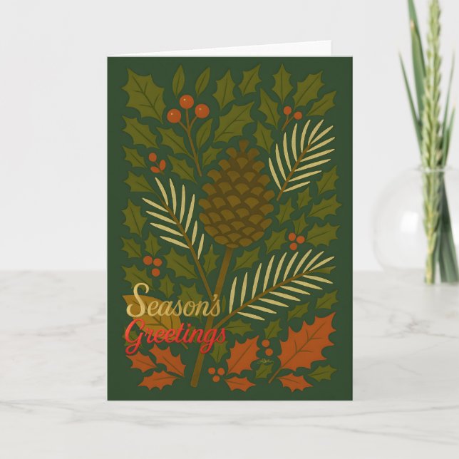 Carte Salutations de saison d'automne et d'hiver du mili (Devant)