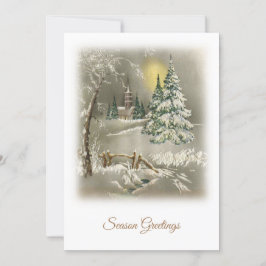 Carte Salutations de saison Vintage