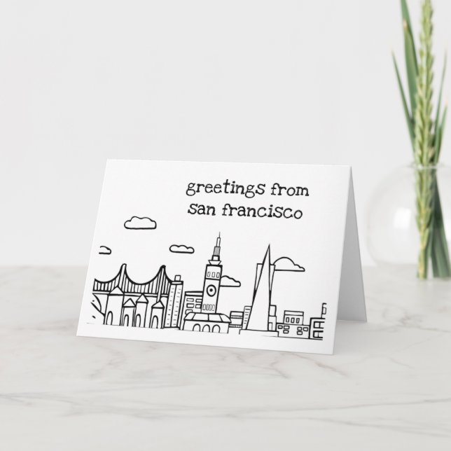 Carte Salutations de San Francisco - Art original (Devant)