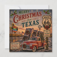 Salutations de vacances de la Lone Star Route 66
