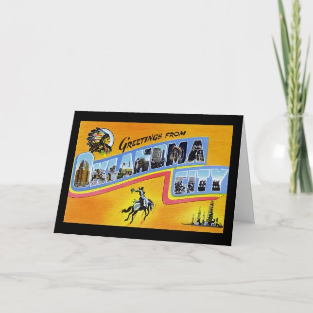 Carte Salutations de Ville d'Oklahoma l'Oklahoma (Devant)