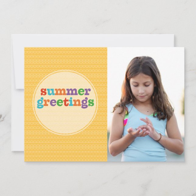 Carte Salutations d'été Sunshine Flat (Devant)