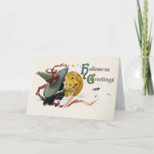 Carte Salutations d'Halloween Witchy