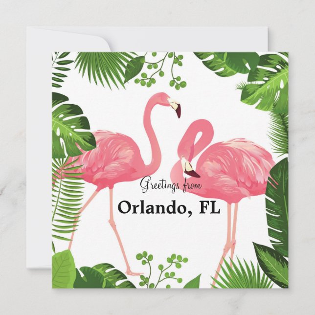Carte Salutations d'Orlando, Floride (Devant)