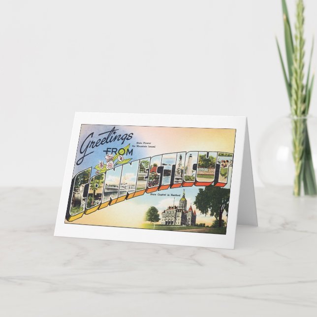 Carte Salutations du Connecticut (Devant)