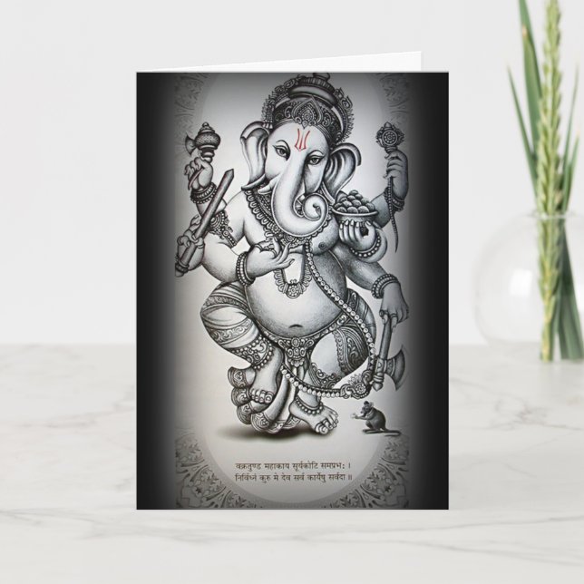 Carte salutations ganesha (Devant)