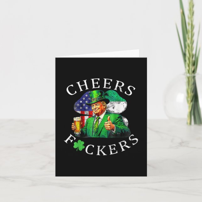 Carte Salutations Pour Le Jour de la Saint Patrick Drôle (Devant)