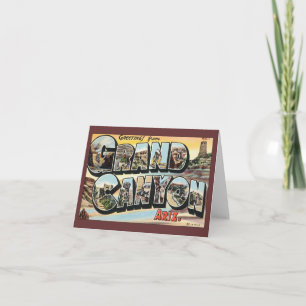 Carte Salutations Vintage voyage du Grand Canyon Arizona