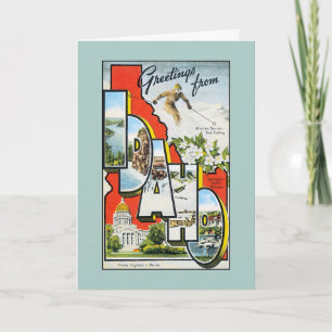 Carte Salutations vintages d'Idaho