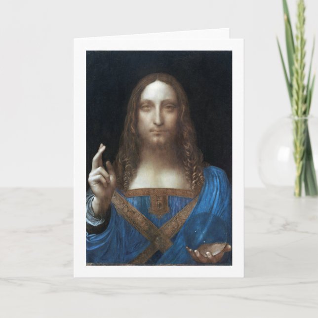 Carte Salvator Mundi, Jésus Christ, Léonard de Vinci (Devant)