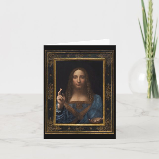 Carte Salvator Mundi par Leonardo da Vinci vers 1500 (Devant)