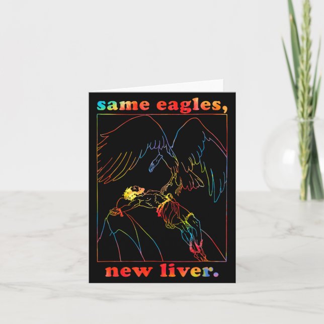 Carte Same Eagles New Liver Funny Apparel  (Devant)