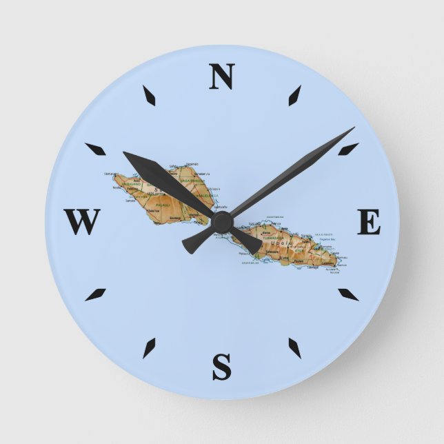 Carte Samoa Horloge (Recto)